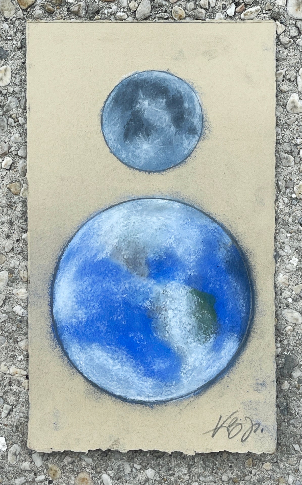 Earth and Moon (unframed)
