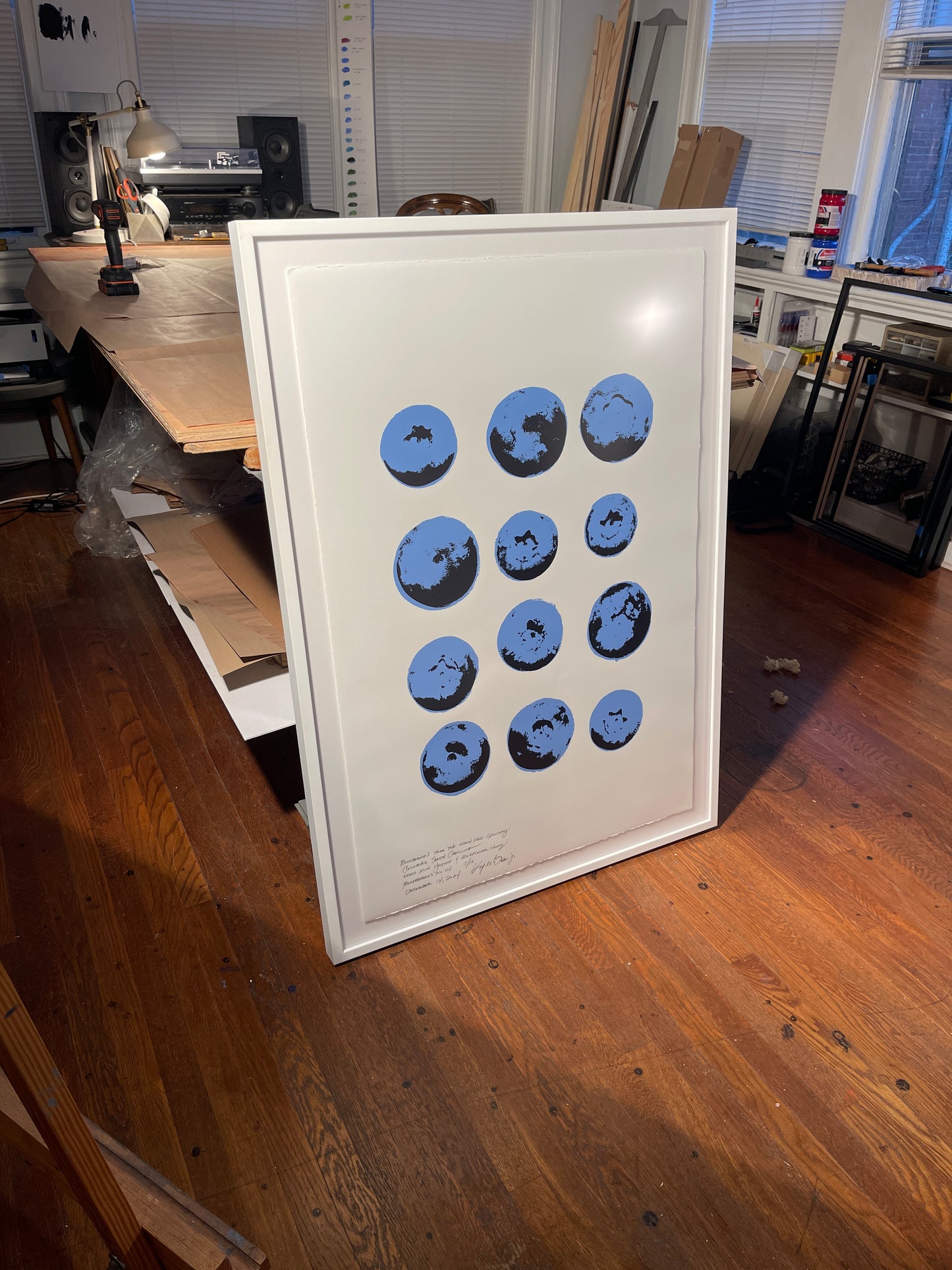 Blueberries no. 44 - white frame