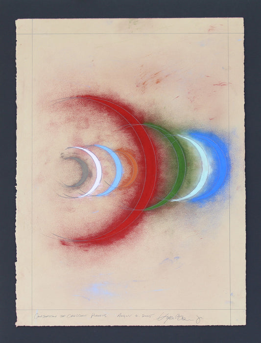 Conjunction of Crescent Planets (framed)