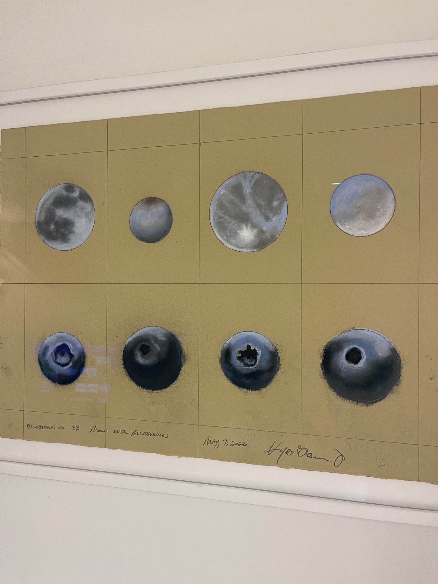 Blueberries no. 83, Moons Over Blueberries (framed)